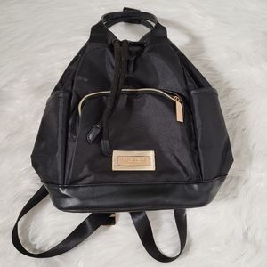 VERSACE Parfums bucket backpack with classic  greca print straps